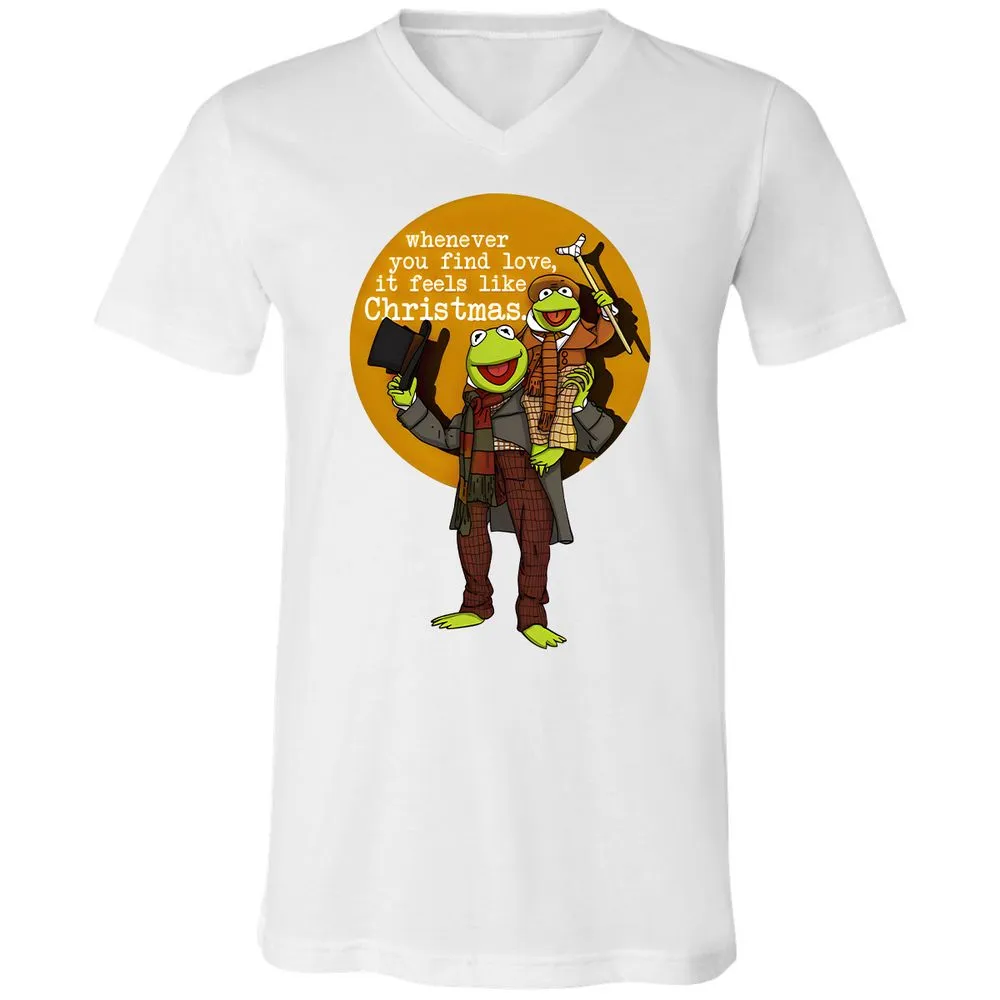 Unisex V-Neck T-Shirt - 77D87D5C - White - 5