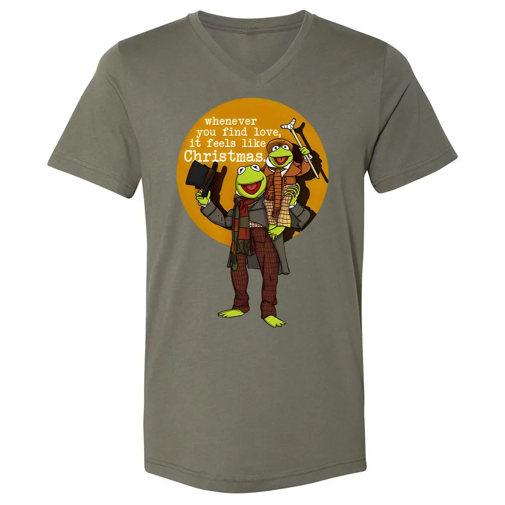 Unisex V-Neck T-Shirt - 77D87D5C - Military Green - 10