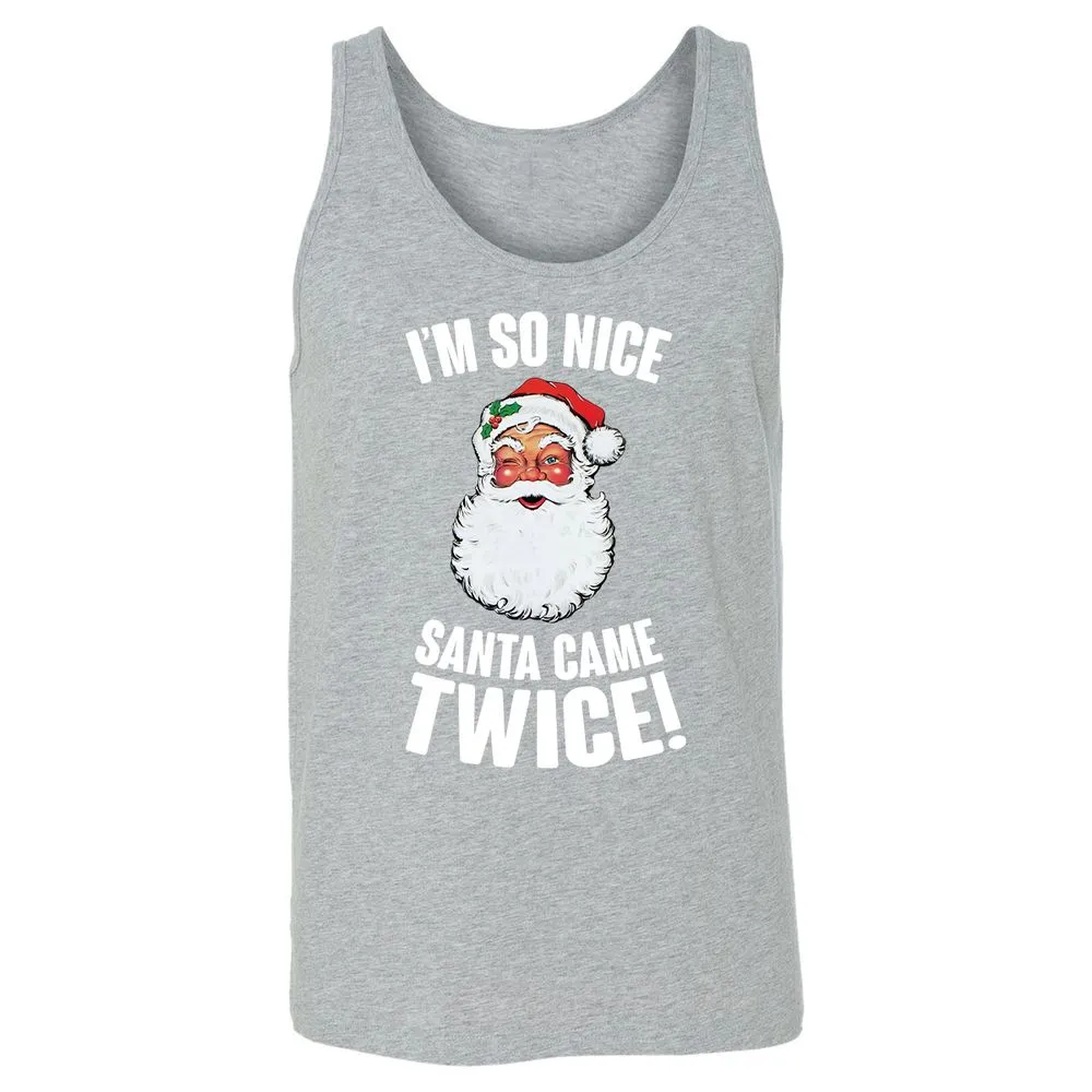 I'm So Nice Santa Came Twice! - Athletic Heather - 4