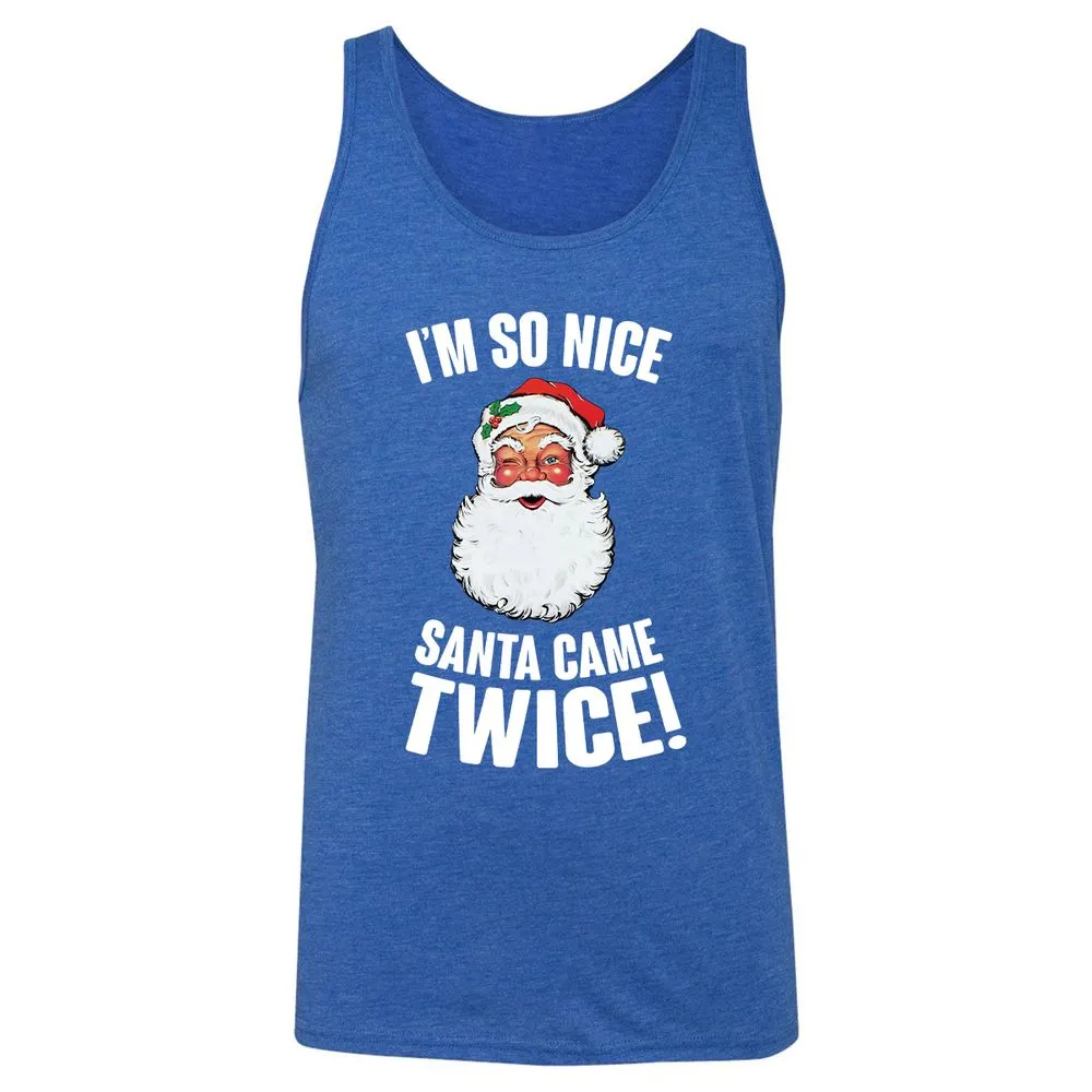 I'm So Nice Santa Came Twice! - True Royal Triblend - 12