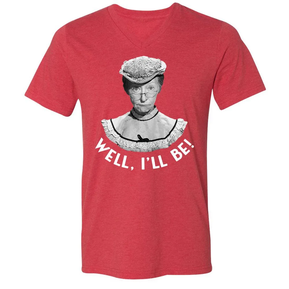Unisex V-Neck T-Shirt - KS76C2NG - Heather Red - 16