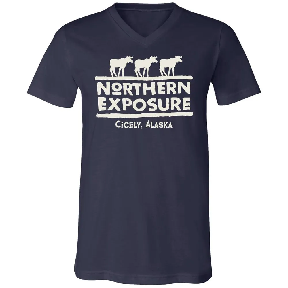 Unisex V-Neck T-Shirt - 9LMJQAS6 - Navy - 2