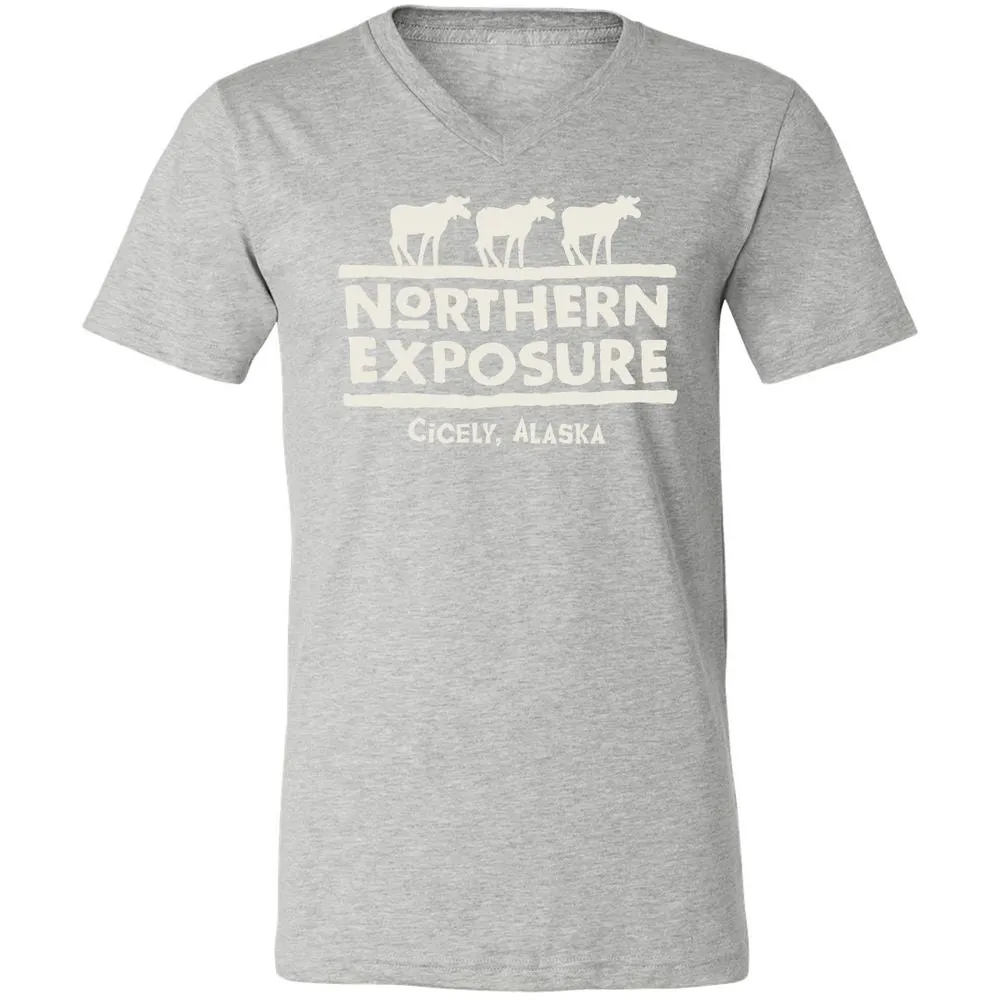 Unisex V-Neck T-Shirt - 9LMJQAS6 - Athletic Heather - 7