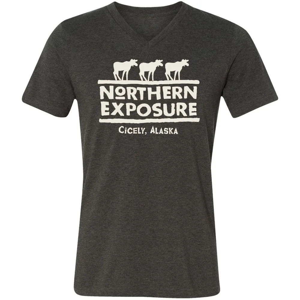 Unisex V-Neck T-Shirt - 9LMJQAS6 - Dark Grey Heather - 8