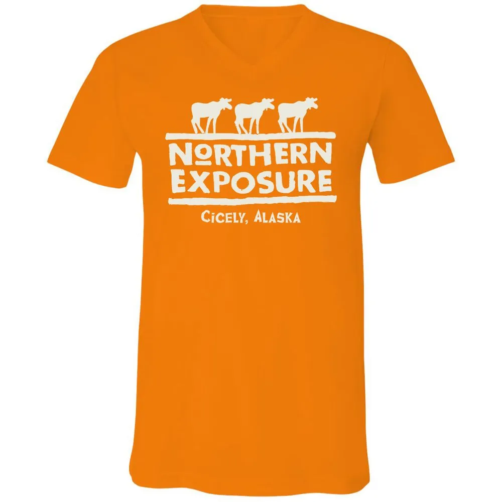 Unisex V-Neck T-Shirt - 9LMJQAS6 - Orange - 11