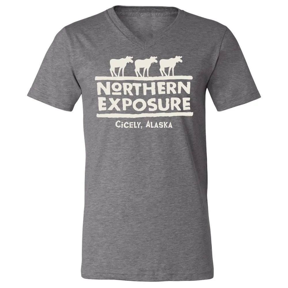 Unisex V-Neck T-Shirt - 9LMJQAS6 - Deep Heather - 13