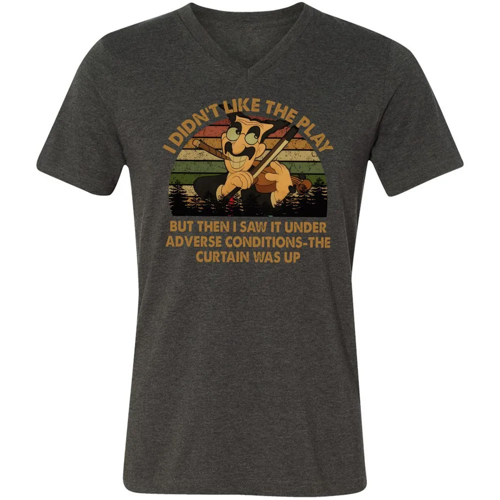 Unisex V-Neck T-Shirt - 22PB9HLL - Dark Grey Heather - 8