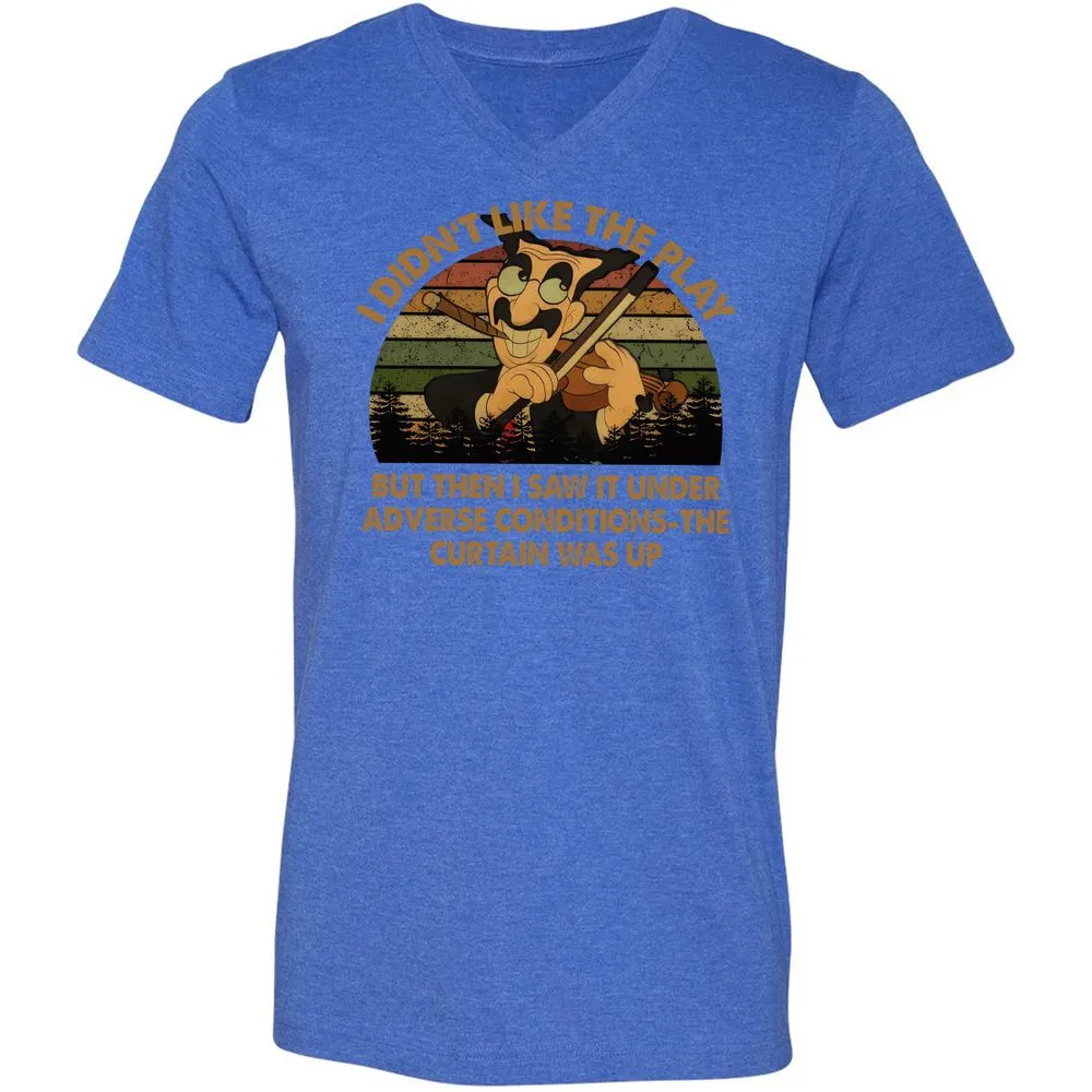 Unisex V-Neck T-Shirt - 22PB9HLL - Heather True Royal - 14