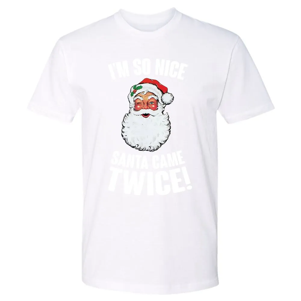 I'm So Nice Santa Came Twice! - White - 4