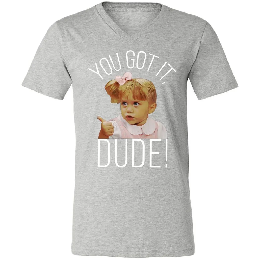 Unisex V-Neck T-Shirt - R96VH3GD - Athletic Heather - 7