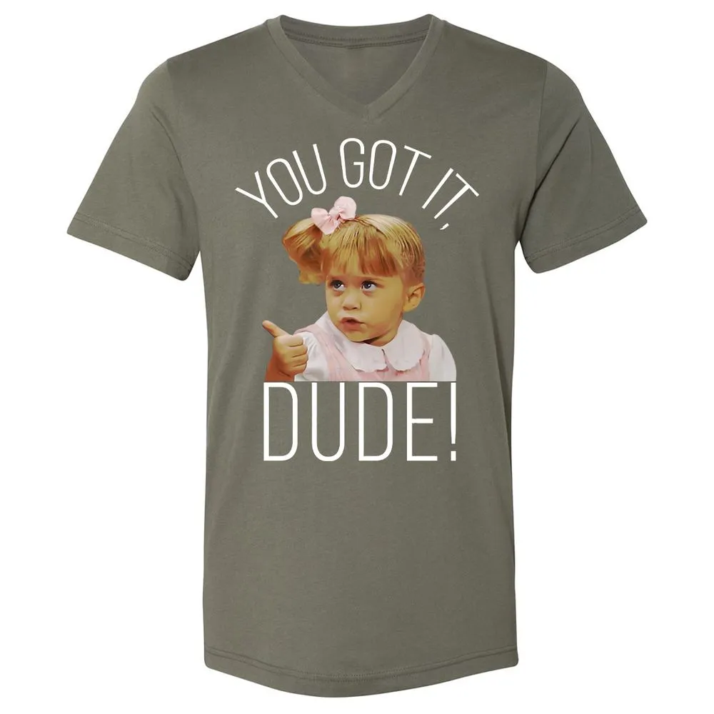 Unisex V-Neck T-Shirt - R96VH3GD - Military Green - 10