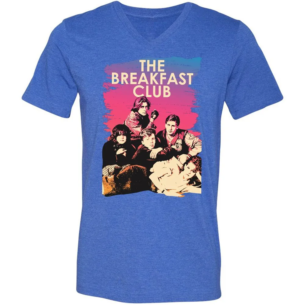 Unisex V-Neck T-Shirt - PNSXVGDY - Heather True Royal - 14