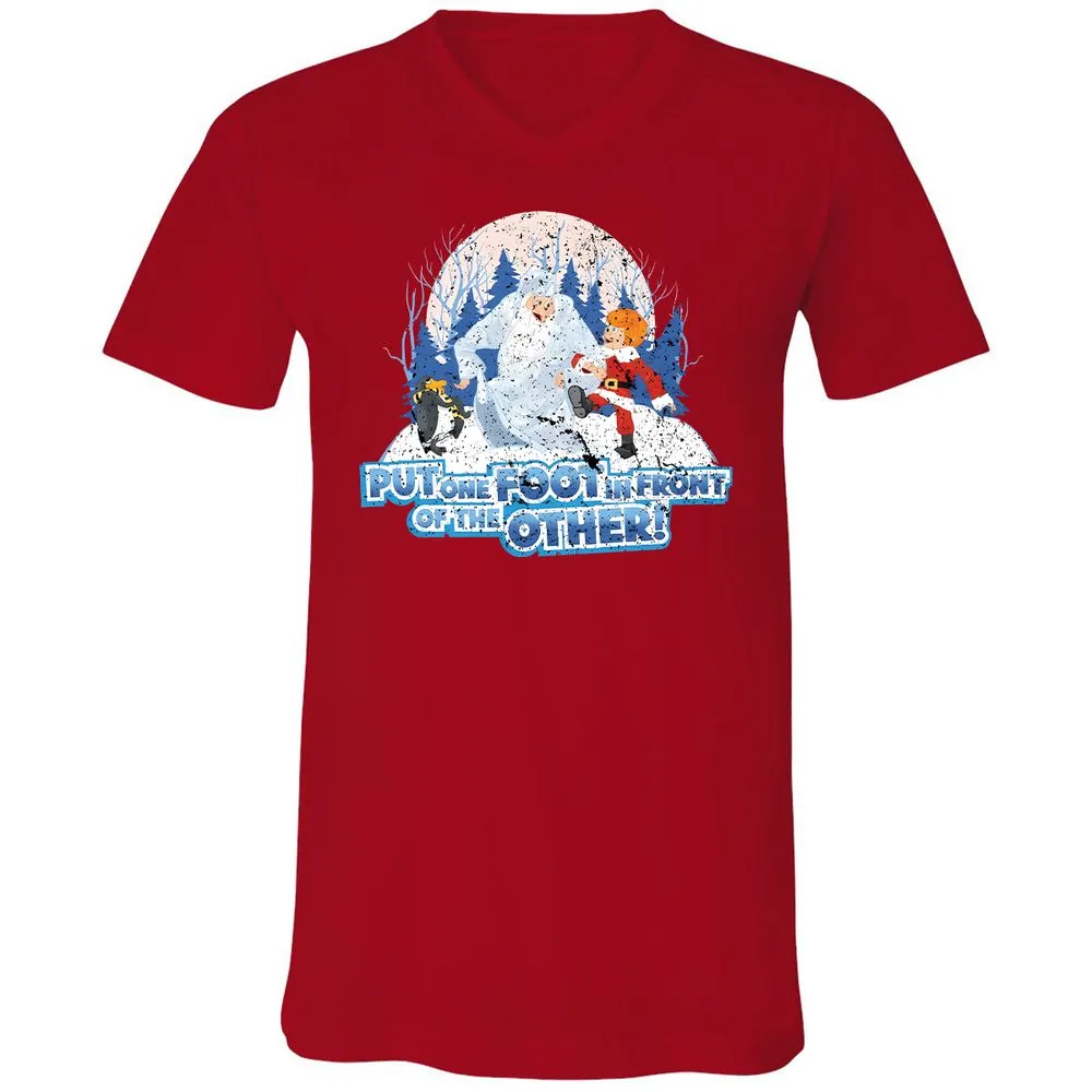 Unisex V-Neck T-Shirt - ZPJZFKX9 - Red - 3