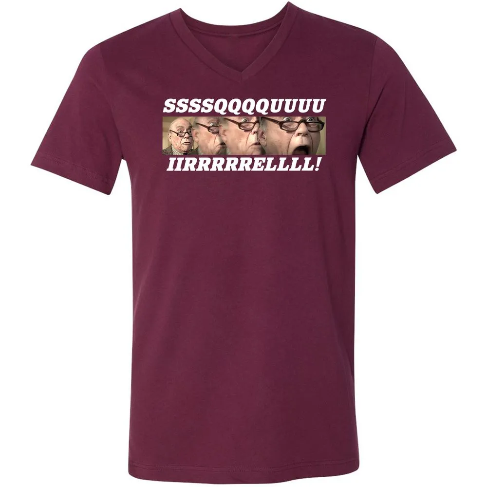 Unisex V-Neck T-Shirt - XFKQ9VVU - Maroon - 6