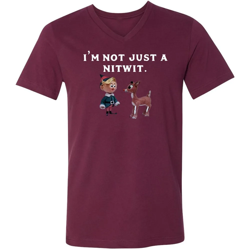 Unisex V-Neck T-Shirt - DPNMDE54 - Maroon - 6