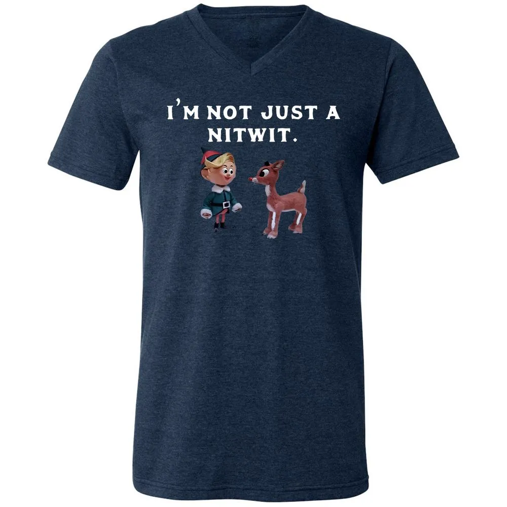 Unisex V-Neck T-Shirt - DPNMDE54 - Heather Navy - 15