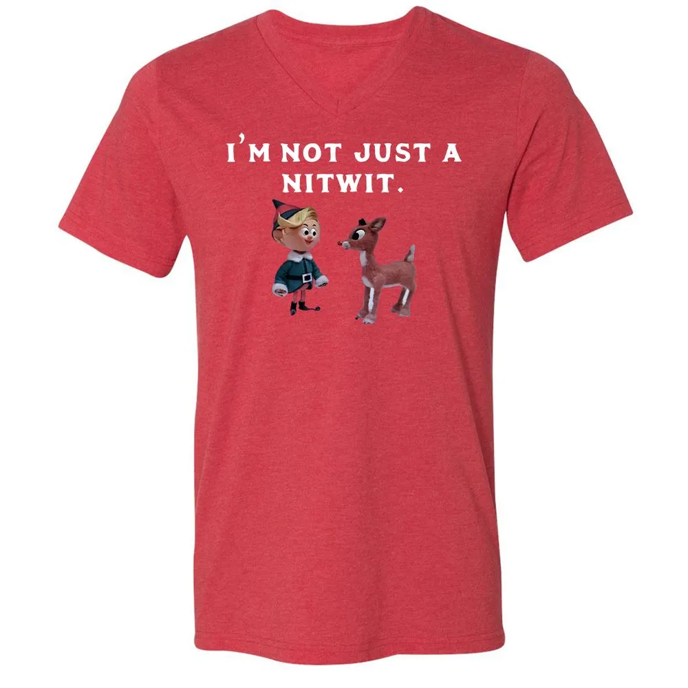 Unisex V-Neck T-Shirt - DPNMDE54 - Heather Red - 16