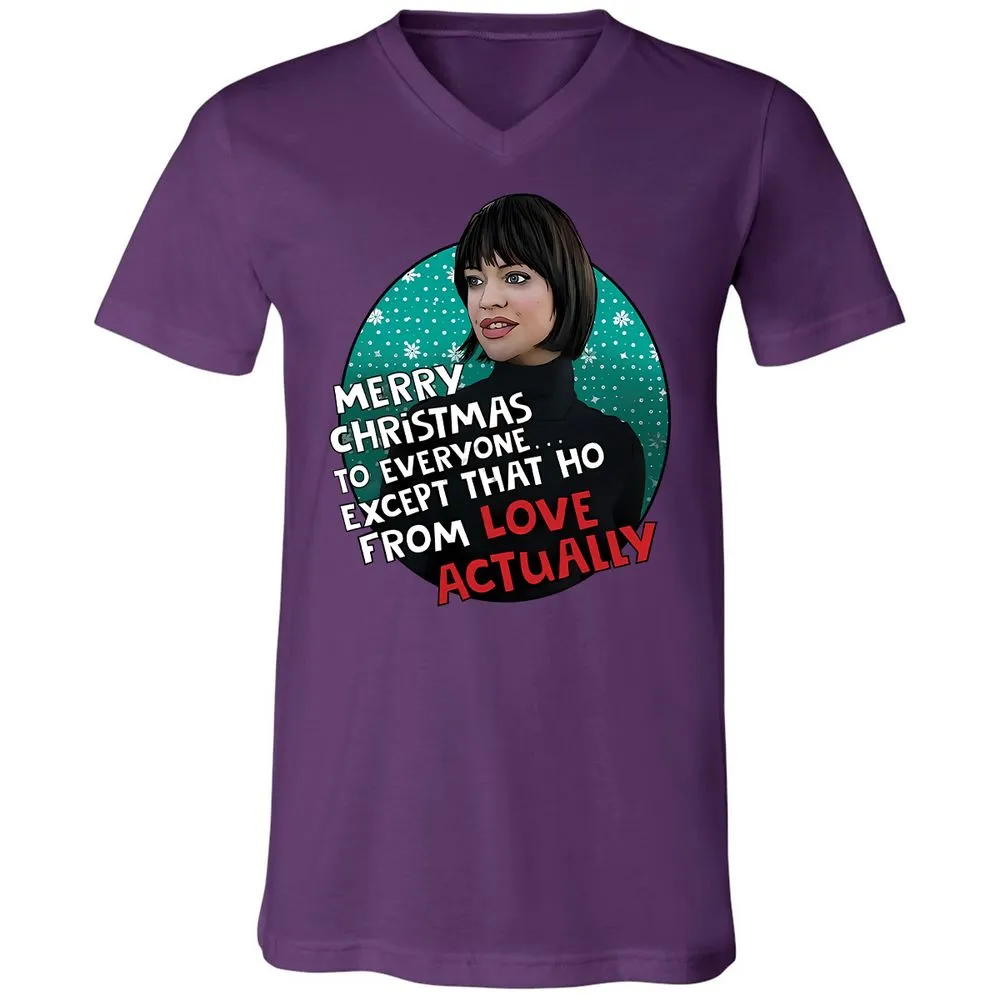 Unisex V-Neck T-Shirt - JBU8YF6Z - Team Purple - 9