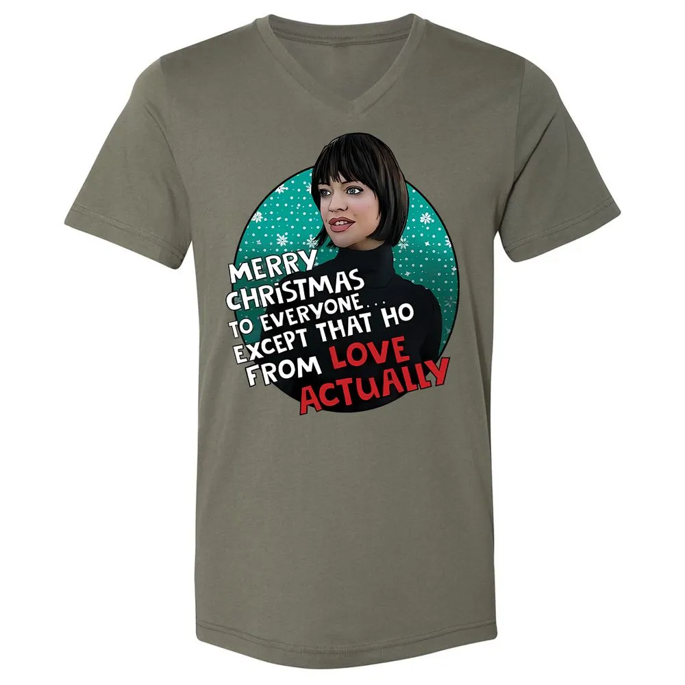 Unisex V-Neck T-Shirt - JBU8YF6Z - Military Green - 10