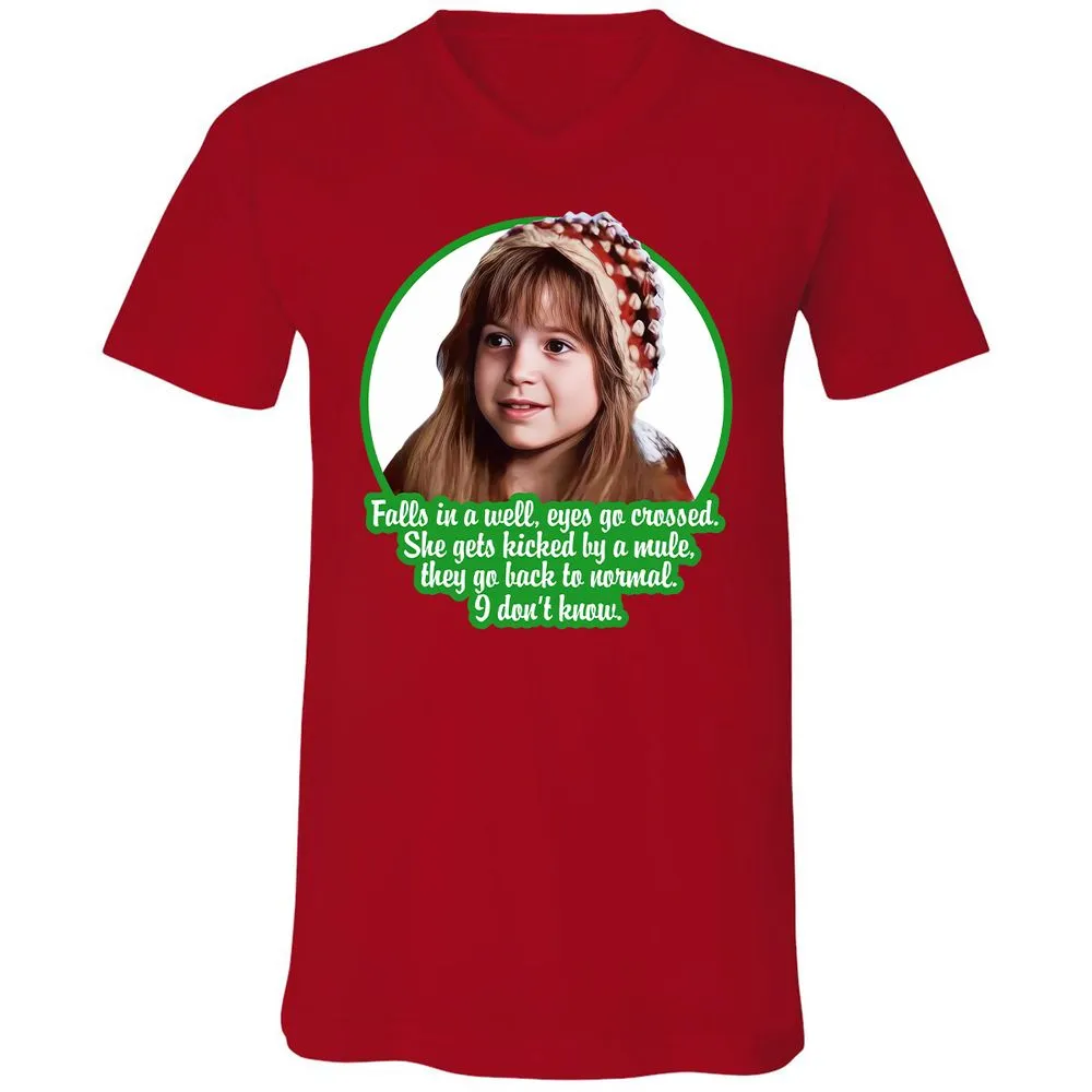 Unisex V-Neck T-Shirt - U6QWPP9X - Red - 3