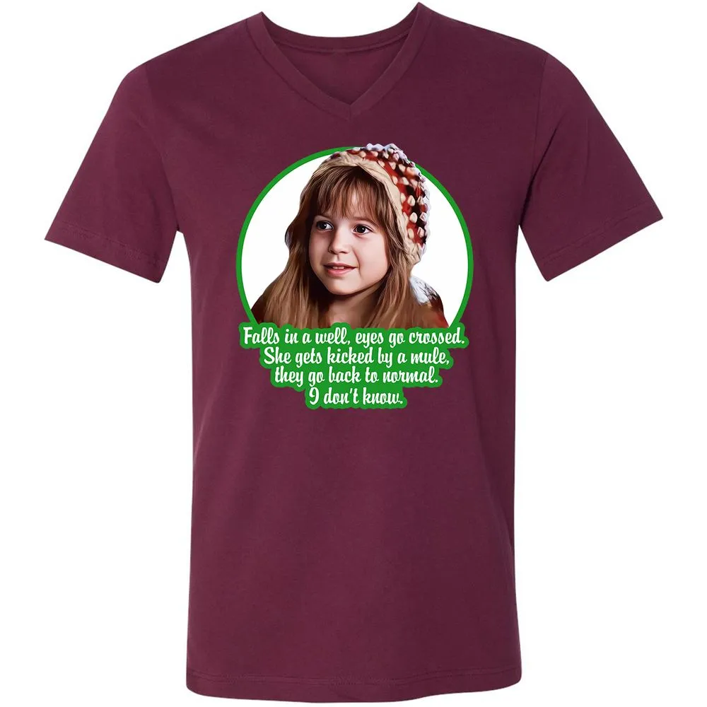 Unisex V-Neck T-Shirt - U6QWPP9X - Maroon - 6