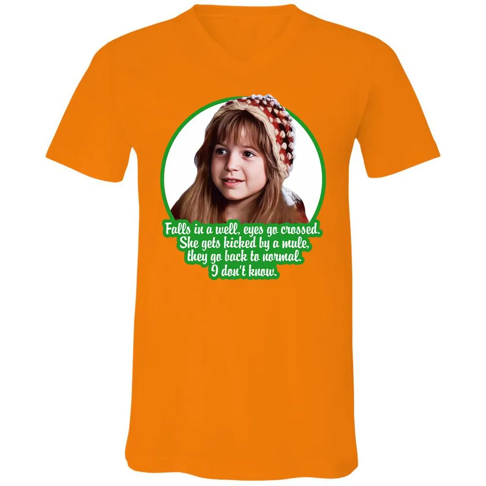 Unisex V-Neck T-Shirt - U6QWPP9X - Orange - 11
