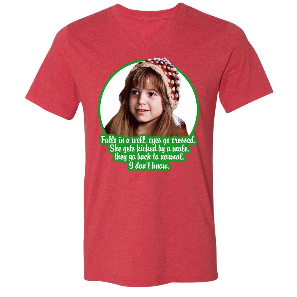 Unisex V-Neck T-Shirt - U6QWPP9X - Heather Red - 16