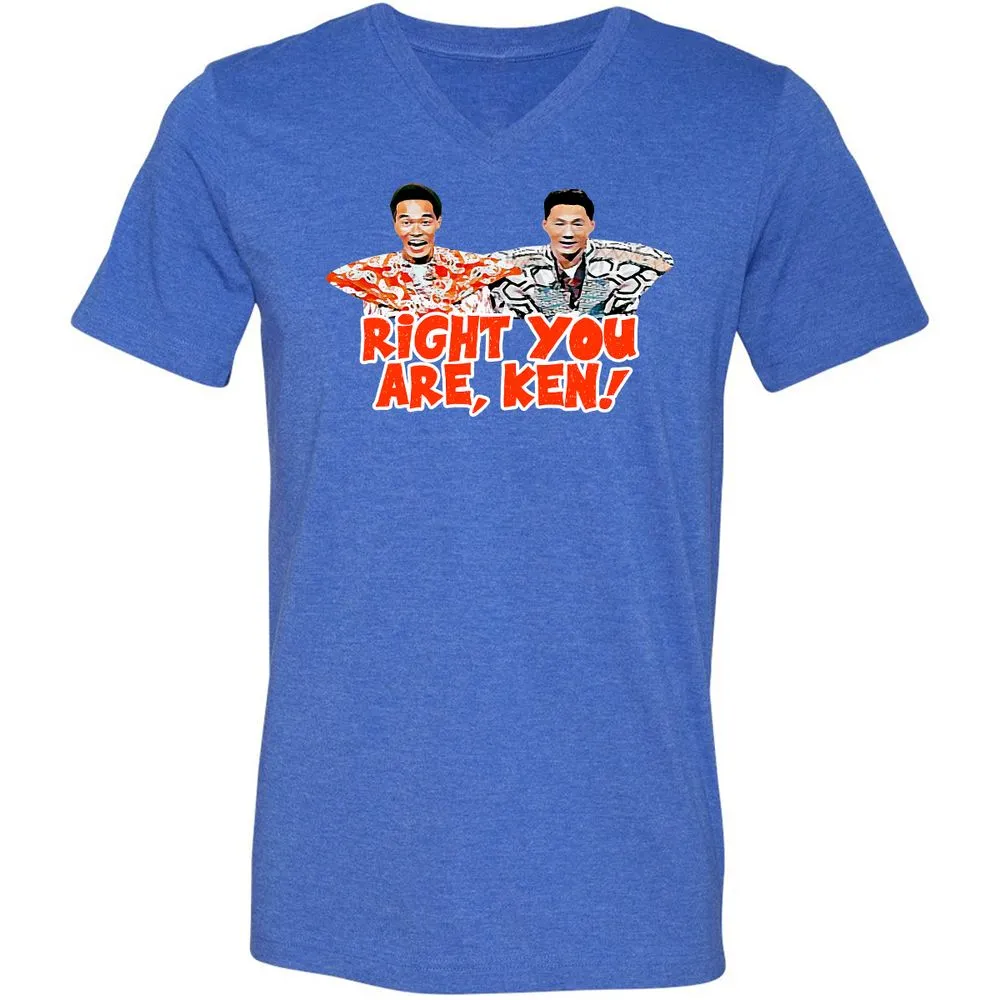 Unisex V-Neck T-Shirt - BMT948TH - Heather True Royal - 14