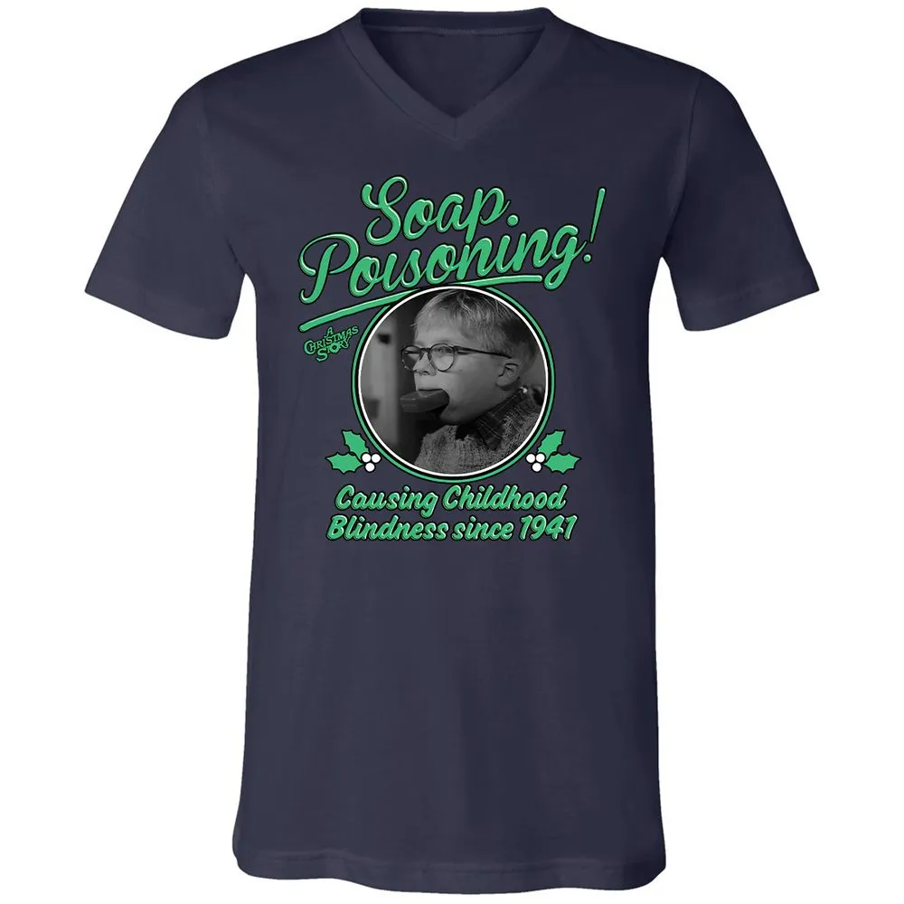 Unisex V-Neck T-Shirt - WUDW6L2W - Navy - 2