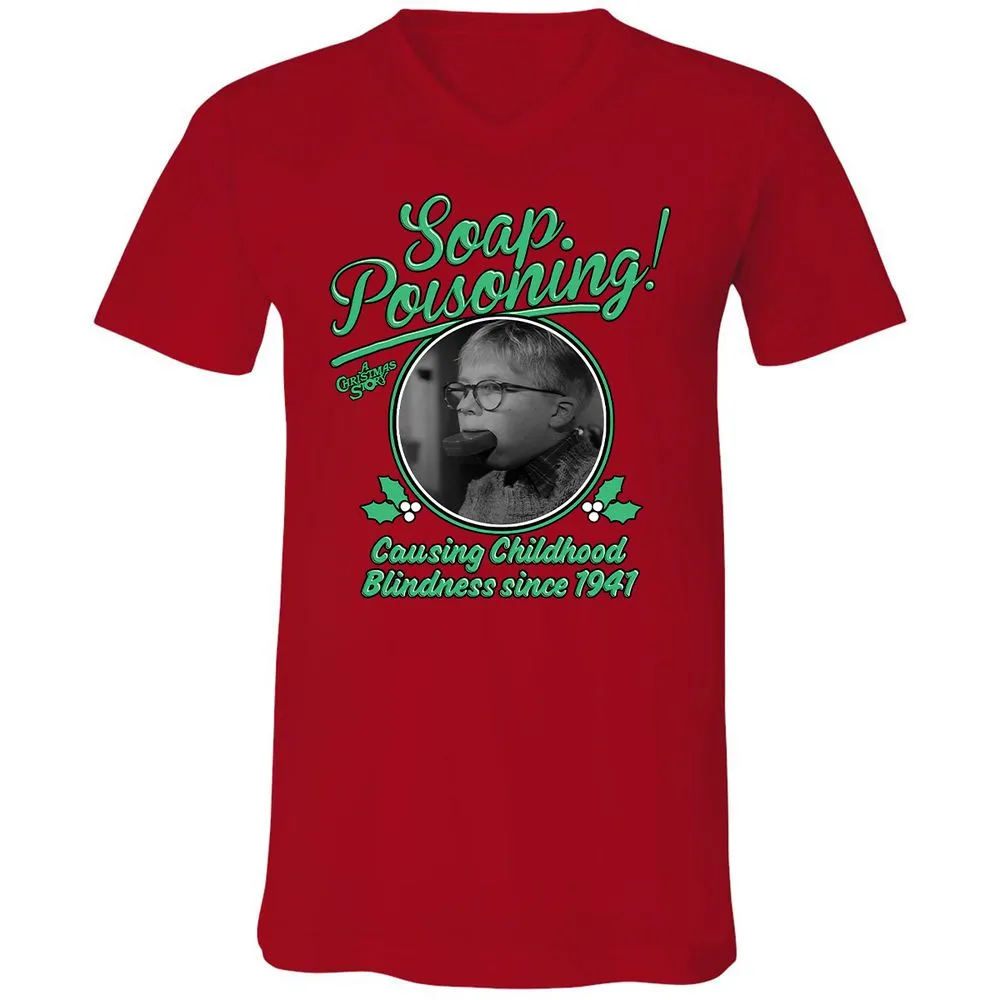 Unisex V-Neck T-Shirt - WUDW6L2W - Red - 3