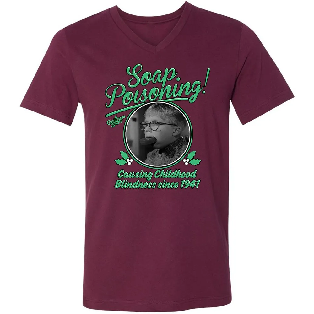 Unisex V-Neck T-Shirt - WUDW6L2W - Maroon - 6