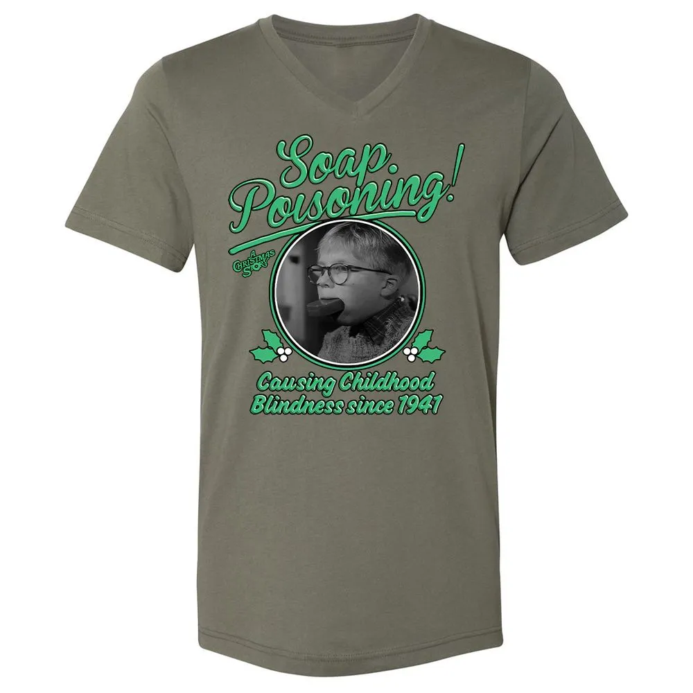 Unisex V-Neck T-Shirt - WUDW6L2W - Military Green - 10