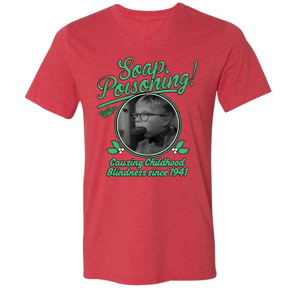 Unisex V-Neck T-Shirt - WUDW6L2W - Heather Red - 16