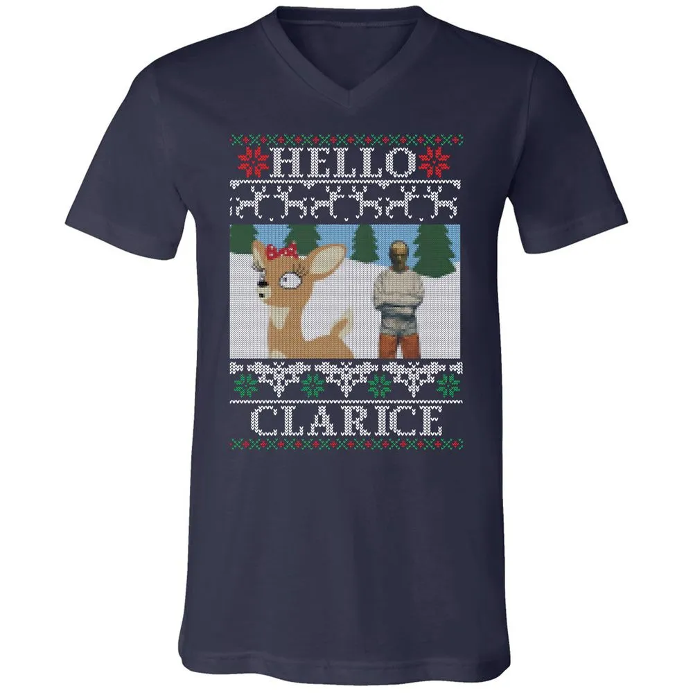 Unisex V-Neck T-Shirt - CLJSDPDF - Navy - 2