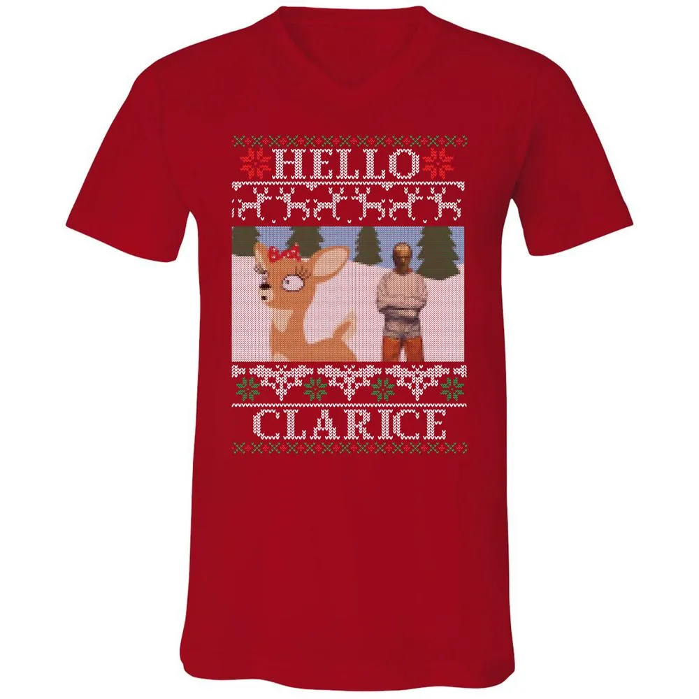 Unisex V-Neck T-Shirt - CLJSDPDF - Red - 3