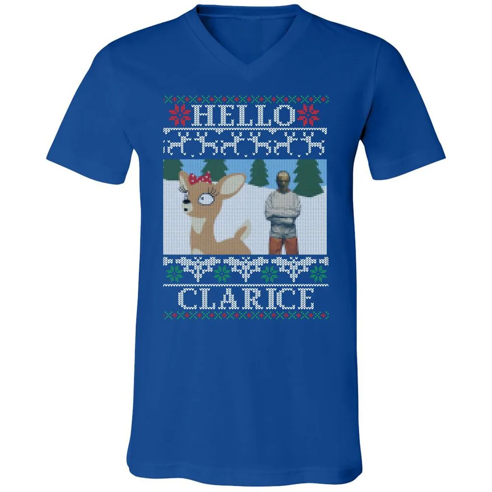 Unisex V-Neck T-Shirt - CLJSDPDF - True Royal - 4