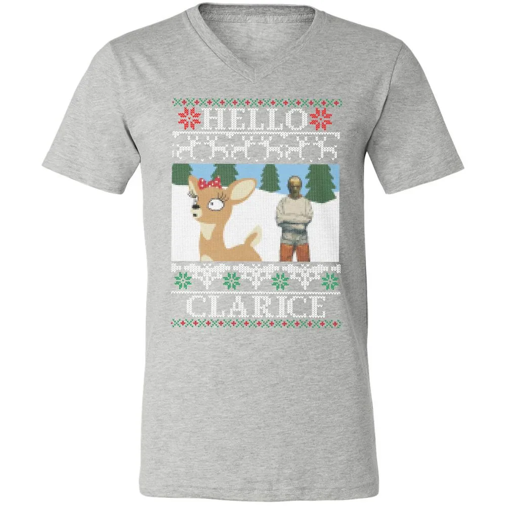 Unisex V-Neck T-Shirt - CLJSDPDF - Athletic Heather - 7