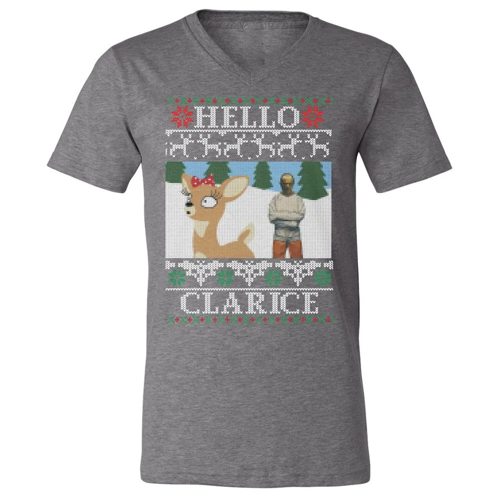 Unisex V-Neck T-Shirt - CLJSDPDF - Deep Heather - 13