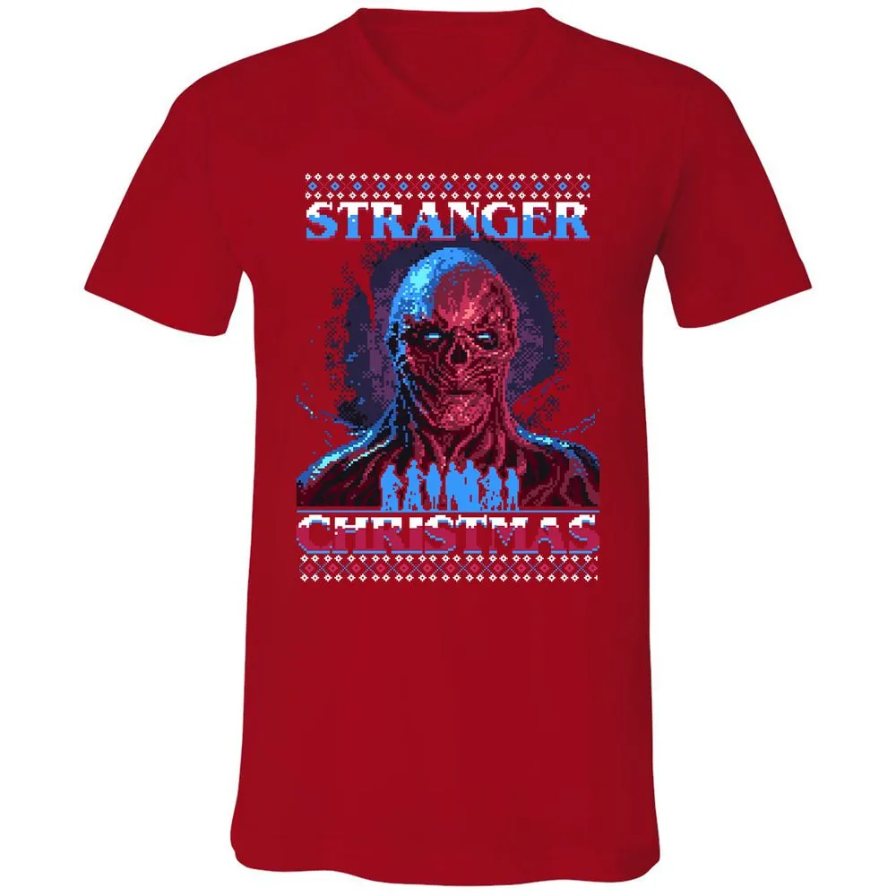 Unisex V-Neck T-Shirt - Y43QEJYS - Red - 3