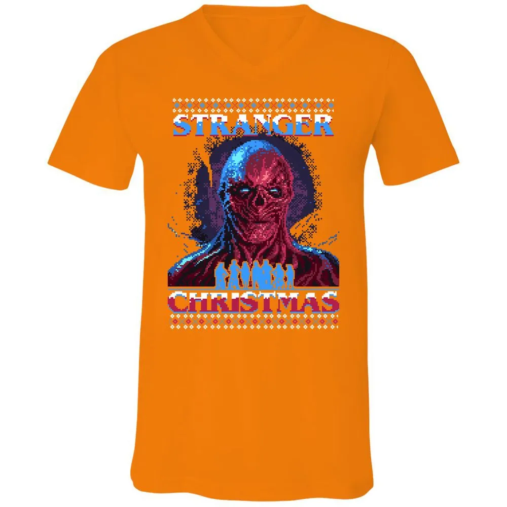 Unisex V-Neck T-Shirt - Y43QEJYS - Orange - 11