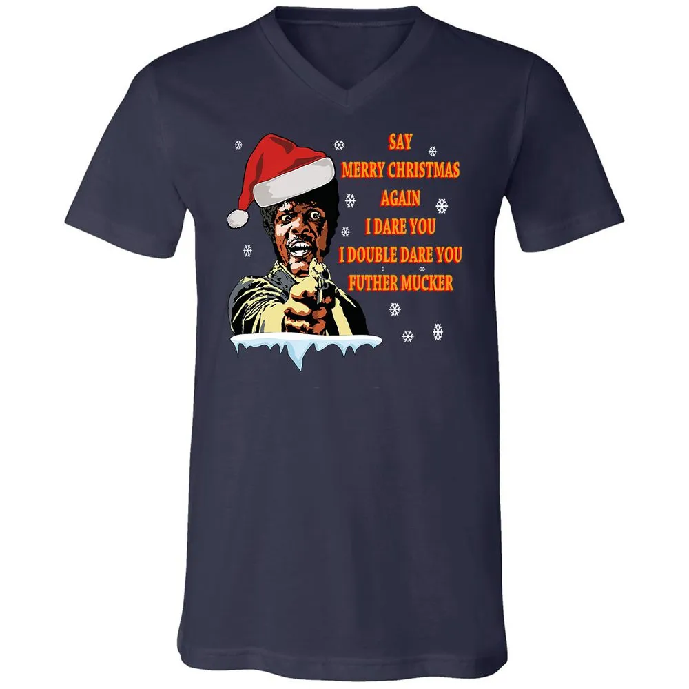 Unisex V-Neck T-Shirt - FHMH5ACD - Navy - 2
