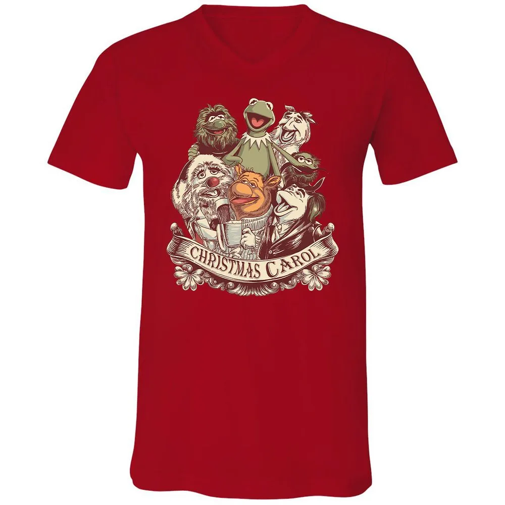 Unisex V-Neck T-Shirt - P4CERMPR - Red - 3