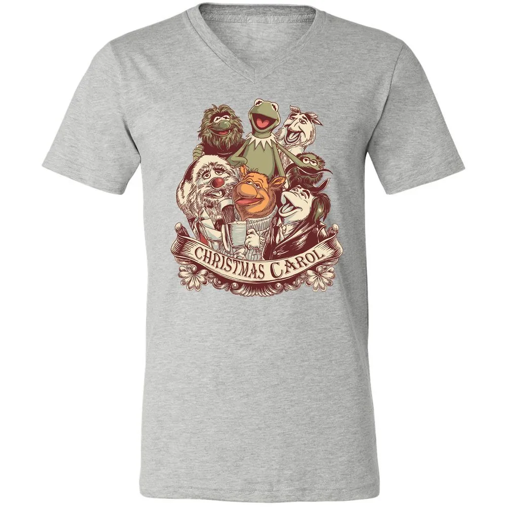 Unisex V-Neck T-Shirt - P4CERMPR - Athletic Heather - 7