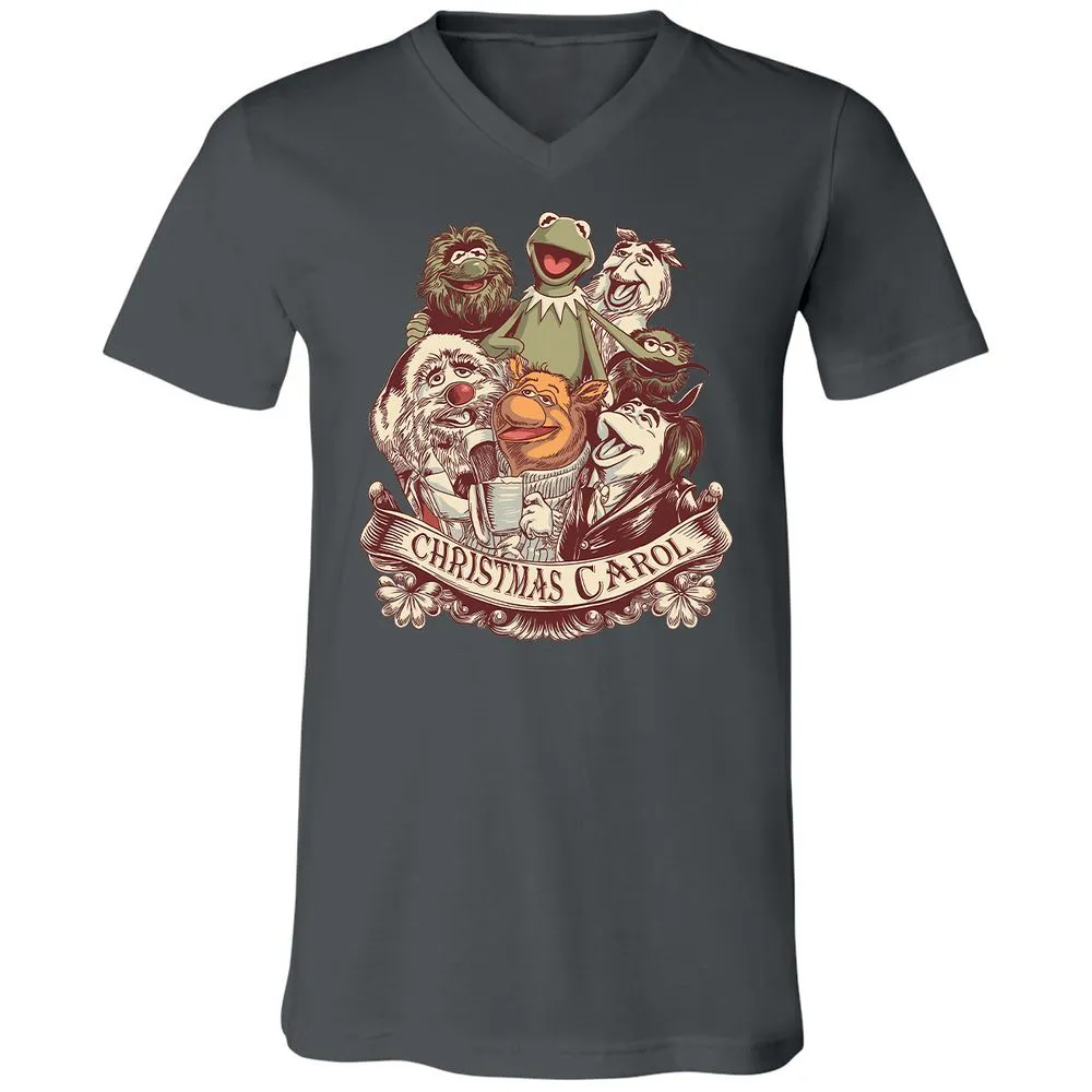 Unisex V-Neck T-Shirt - P4CERMPR - Asphalt - 12
