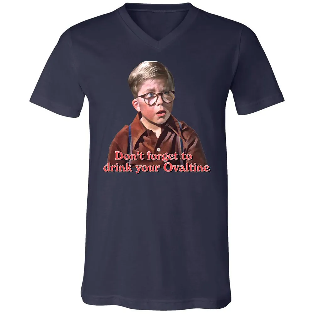 Unisex V-Neck T-Shirt - C8Y5D8T6 - Navy - 2