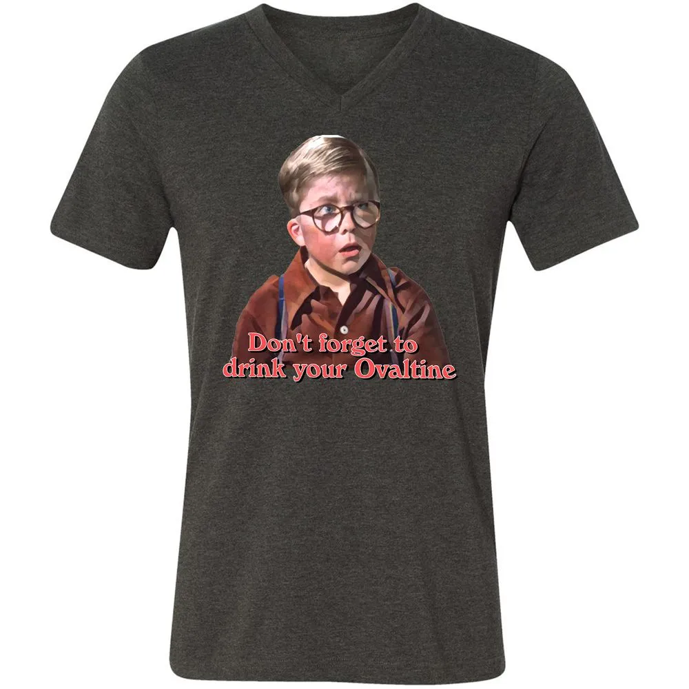 Unisex V-Neck T-Shirt - C8Y5D8T6 - Dark Grey Heather - 8