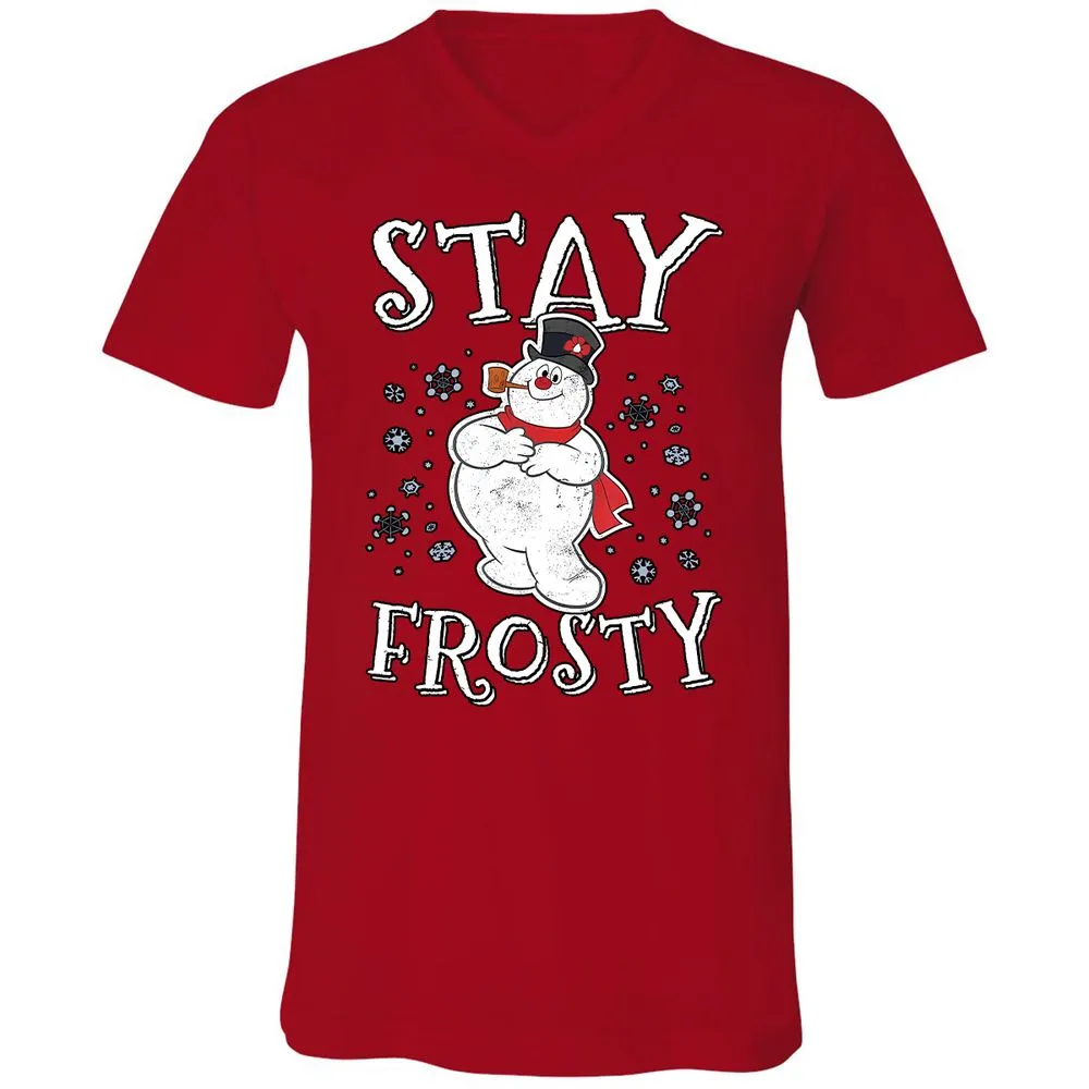 Unisex V-Neck T-Shirt - T5P7LFPJ - Red - 3