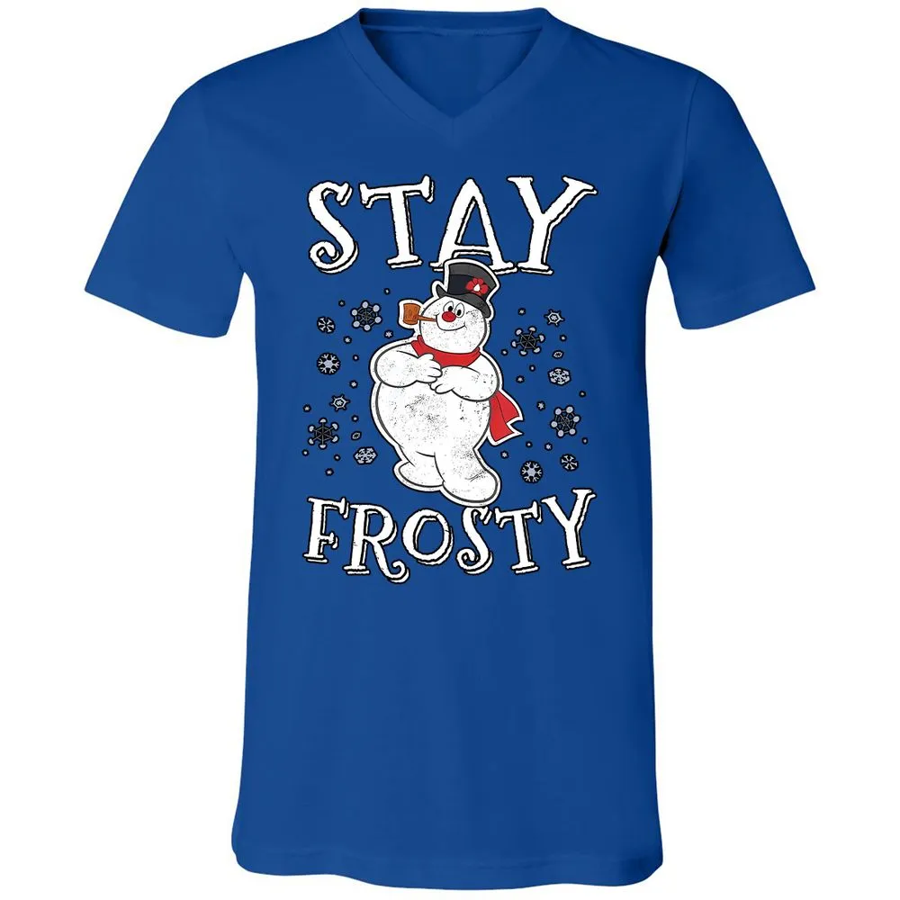 Unisex V-Neck T-Shirt - T5P7LFPJ - True Royal - 4