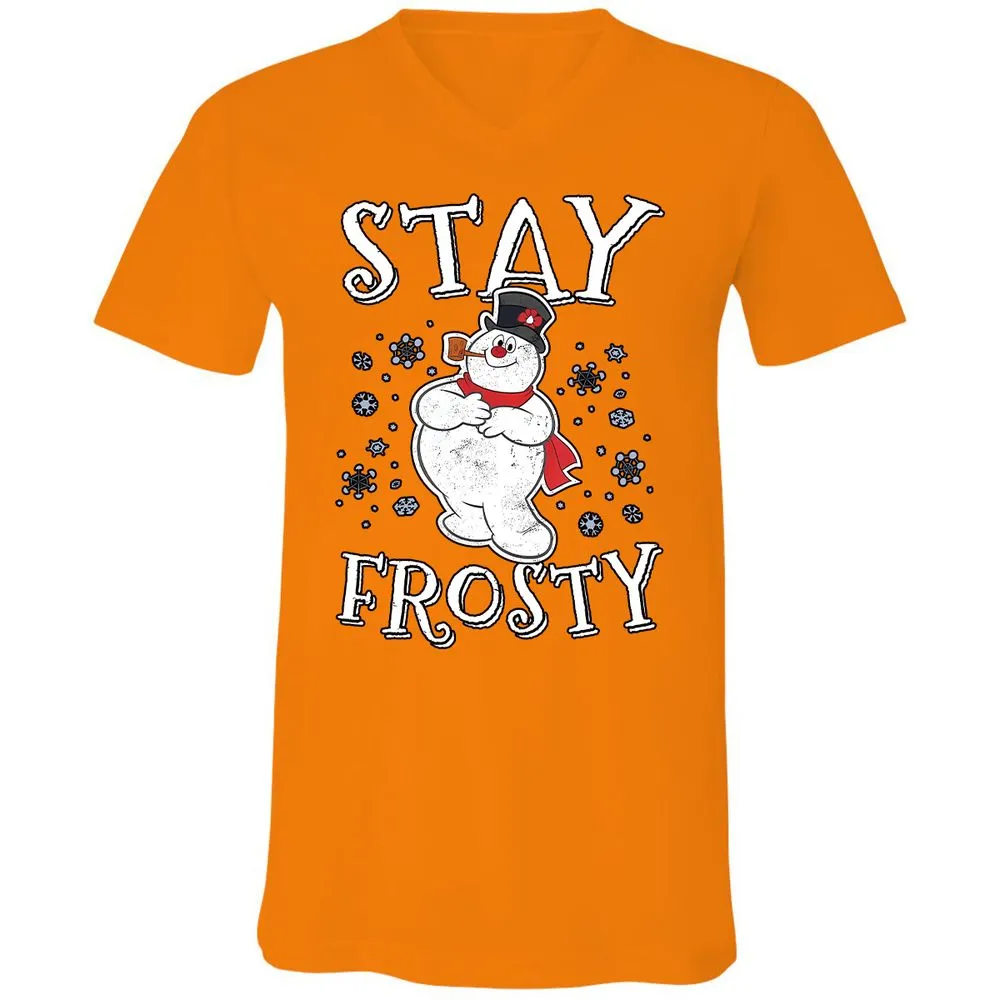 Unisex V-Neck T-Shirt - T5P7LFPJ - Orange - 11