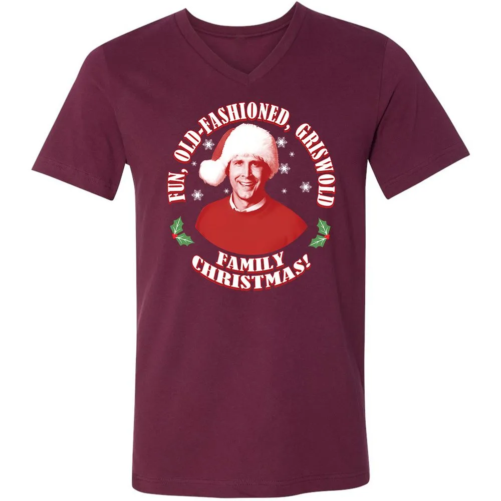Unisex V-Neck T-Shirt - N6367TQD - Maroon - 6